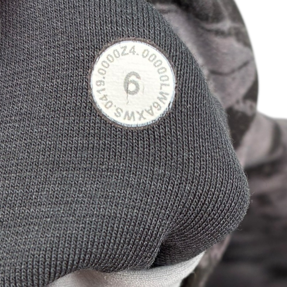 Lululemon Cropped Leggings‎ Size 6 Black Gray Floral High Rise Yoga Run EUC - Picture 4 of 5
